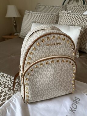 Michael Kors - Abbey Large Logo/Stud Backpack